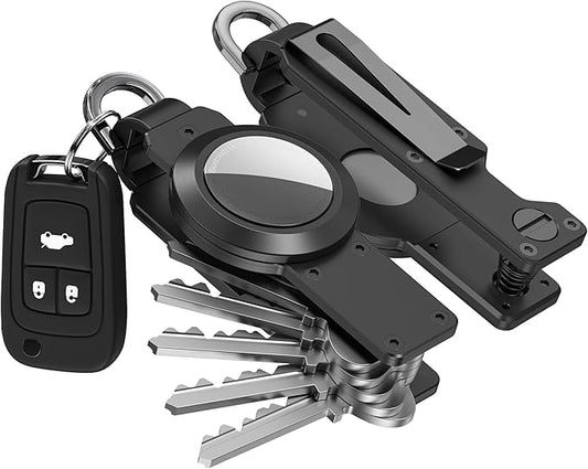 Key Organizer for Men/Women Compact Key Holder Minimalist Key Case Metal Key Chain Key Holder for Keychain Secures 2-6 Keys