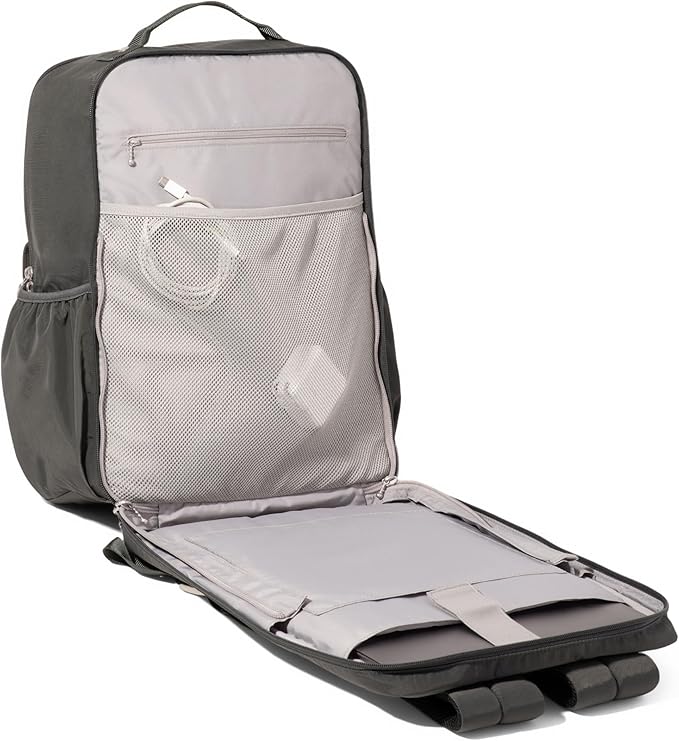 Baggallini Everyday Laptop Backpack - 11x15.5 Lightweight Water-Repellent Nylon Travel Bag w/Padded Laptop Sleeve & RFID