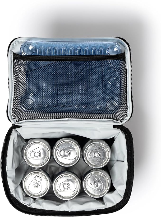 AO Coolers Pack N' Go Canvas Soft Travel or Lunch Coolers with High-Density Insulation, 6-Can
