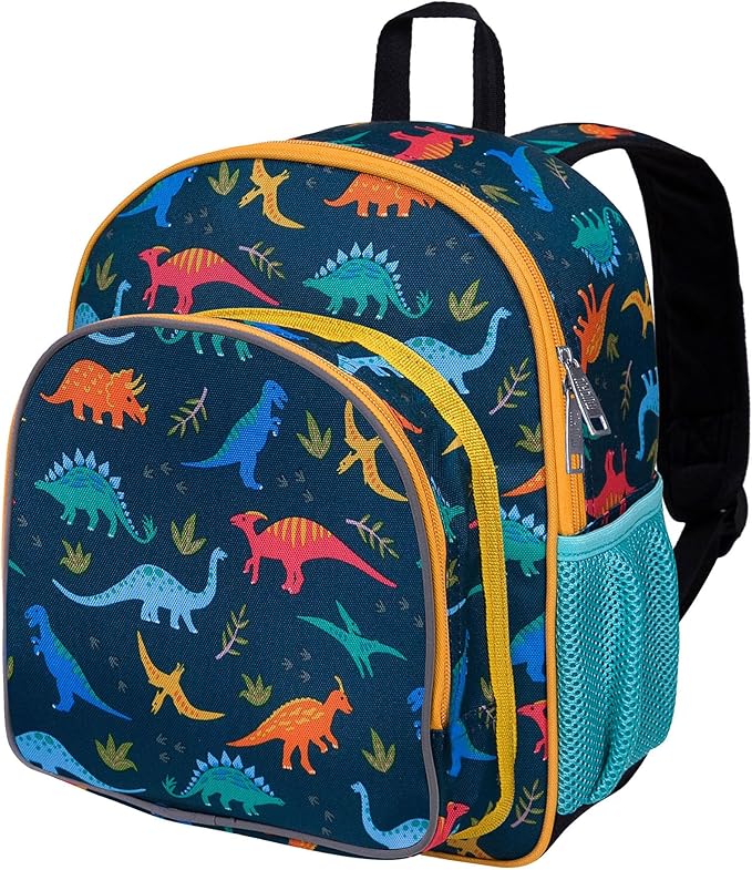 Wildkin 12-inch Kids Backpack – Padded, Adjustable, Ideal for Daycare & Travel - Jurassic Dinosaurs