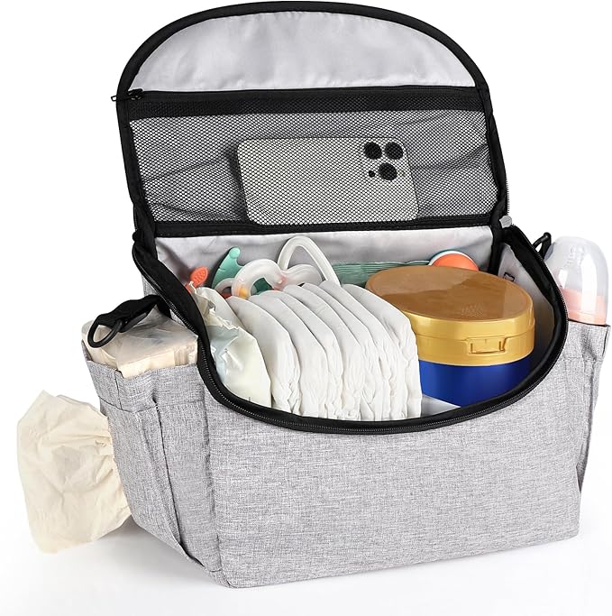 Accmor Universal Stroller Organizer - Large Capacity Stroller Bag with Shoulder Strap - Accessories for Uppababy, Nuna, Doona, Britax