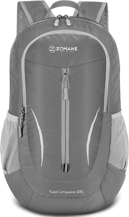 ZOMAKE Ultra Lightweight Packable Backpack 25L, Foldable Hiking Backpacks Water Resistant Small Folding Daypack for Travel(Dimgray NEW)