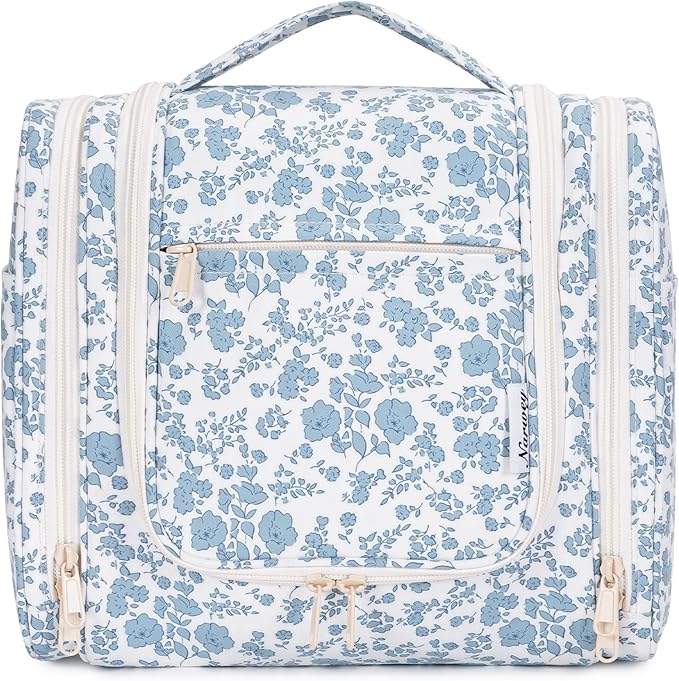 Narwey Hanging Toiletry Bag for Women Travel Makeup Bag Organizer Toiletries Bag for Cosmetics Essentials Accessories