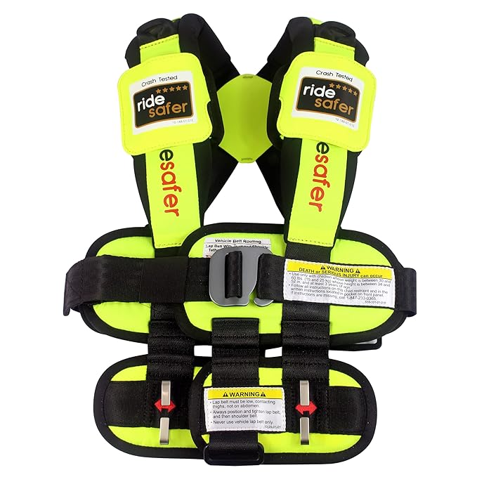 Large Yellow, Lightweight, Compact, Portable Car Seat - Perfect for Travel and Everyday Child Safety