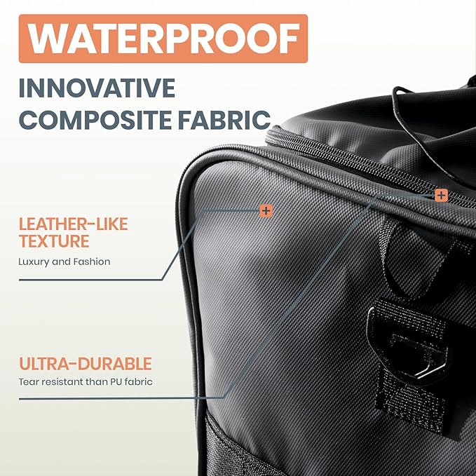 Fanwoli 30'' Rolling Duffel Bag with 2 Wheels - No-Sag Design for Heavy Loads, Expandable 100L-120L Luggage with Soft Handle & Lock, Waterproof Foldable Lightweight with for Travel, Camping,Moving