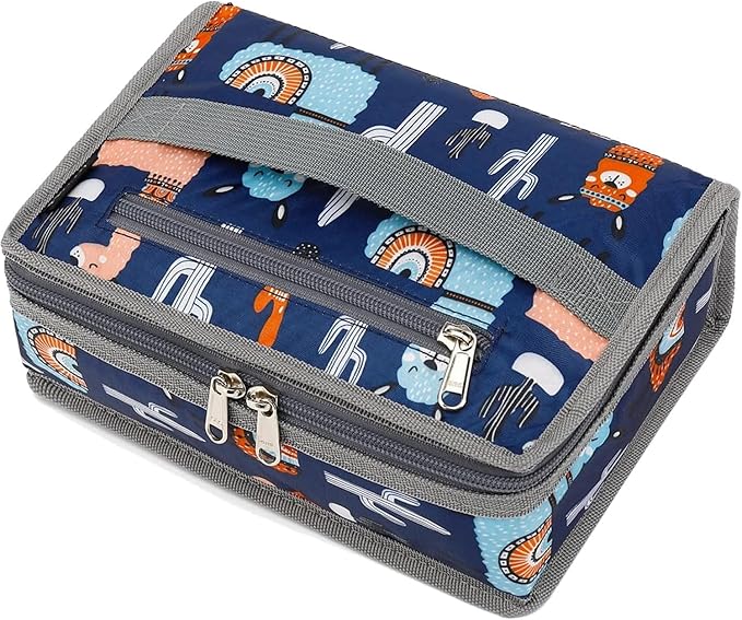 FlowFly Small Insulated Lunch box Portable Soft Bag Mini Cooler Thermal Meal Tote Kit with Handle for Work & School (Alpaca)