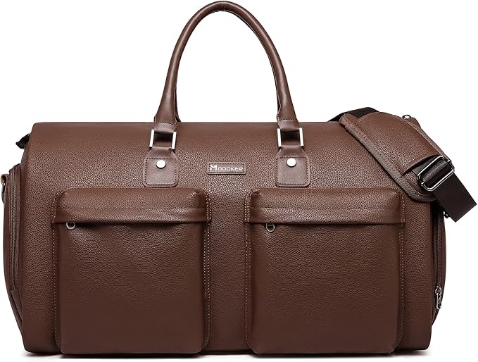 Modoker Garment Bags for Travel Carry on Duffle Bags for Airplane Weekender Suit Bags for Men Travel,2 in 1 Travel Duffel ang Garment Bags for Hanging Clothes,Black