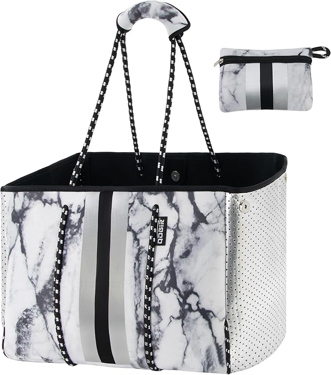 QOGiR Neoprene Multipurpose Beach Bag Tote with Inner Zipper Pocket … … … …