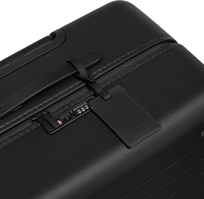 Away Large Checked Luggage, 29 Inch Hardside Suitcase with Spinner Wheels, Lightweight & Durable, TSA Lock, Jet Black