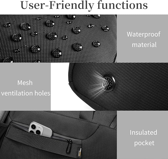 Duffle Bag for Travel, Carry on Gym Bag for Men, Waterproof Sport Bags with Shoe Compartment, 40L Weekender Men Tote Bag for Camping, Hiking, Trips - Black (CORDURA®)