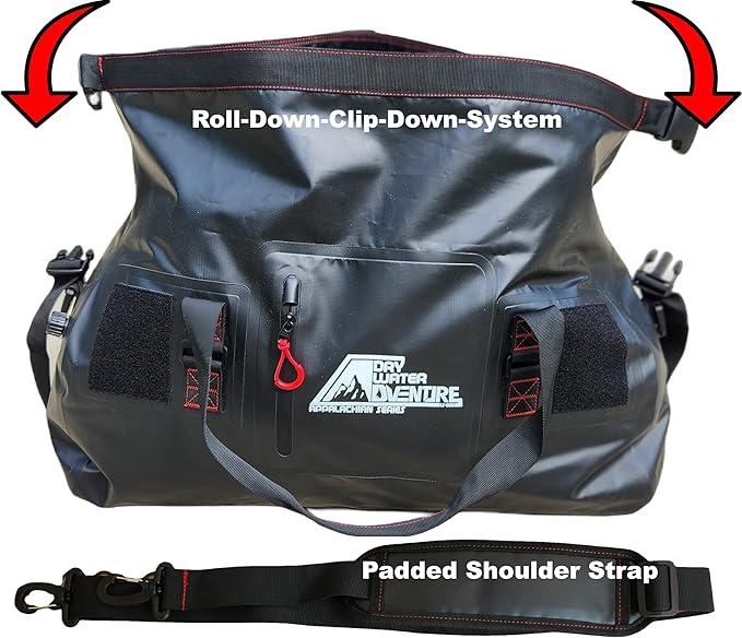 Waterproof Duffel Bag, Marine Grade (120 Liter/31.7 Gallon, Appalachian Series, Black)
