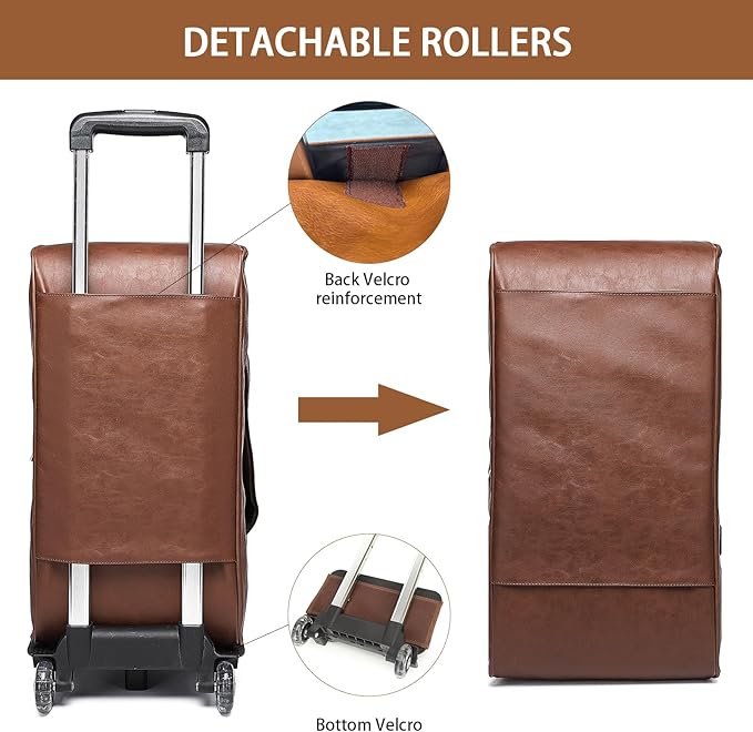 seyfocnia Rolling Duffle with Wheels, Duffle Bag for Travel Women Carry On Luggage Wheeled Overnight Weekender Bag Men