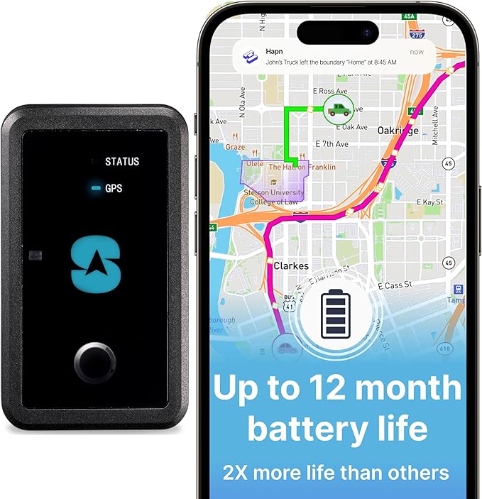 Spy Tec Atlas XL GPS Tracker | 12-Month Battery for Long-Term Tracking, Hidden Weatherproof GPS Tracker for Vehicles, Cars, Trailers, RV, Boats | Asset Tracking | Subscription Needed