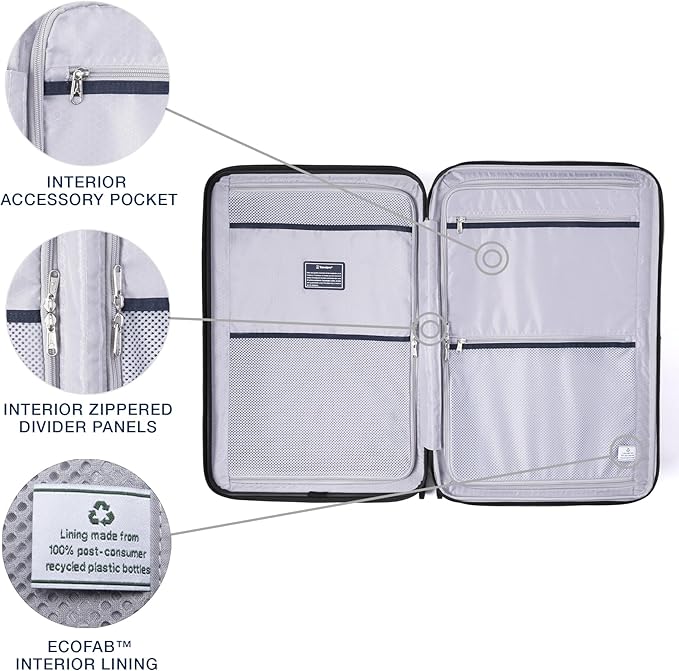 Travelpro Maxlite Air V2 Hardside Expandable Luggage, 8 Spinner Wheels, Lightweight Hard Shell, TSA lock, Shadow Grey, 3-Piece Set (21/25/28)