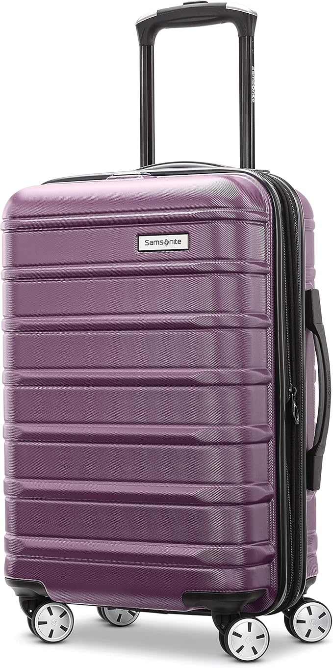 Samsonite Omni 2 Carry-On Hardside Luggage with 360° Spinner Wheels - Scratch Resistant Hardshell - TSA, Airline-Approved - Expandable Polycarbonate Shell for Lightweight Travel - Purple