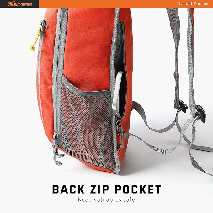 SKYSPER Small Daypack 10L Hiking Backpack Packable Lightweight Travel Day Pack for Women Men