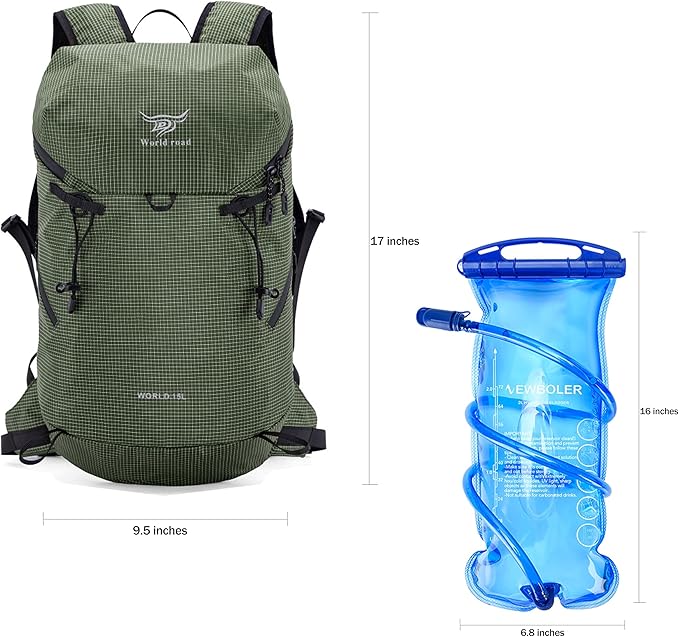 15L Hydration Backpack with 2L Water Bladder Water Backpack for Women, , Lightweight & Comfortable Running Vest for Running, Hiking, Cycling, Climbing, Camping, Biking,Rave