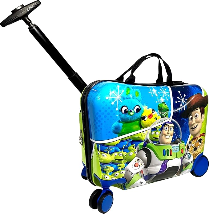 Fast Forward Ride-On 18" Suitcase For Kids/Tow-Along Toddler Carry-On Luggage With Wheels (Toy Story)