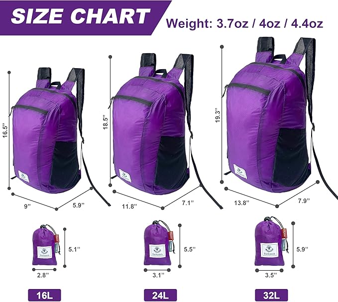 4Monster Hiking Daypack,Water Resistant Lightweight Packable Backpack for Travel Camping Outdoor