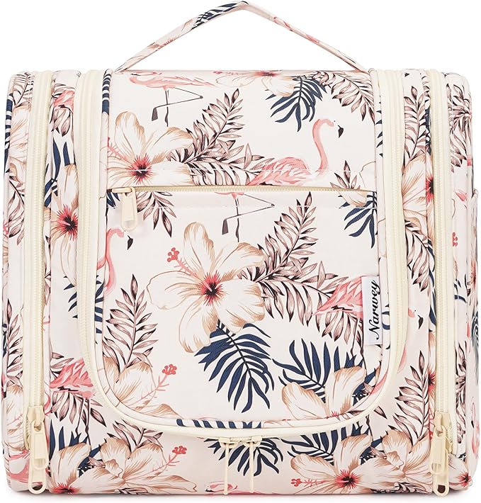 Narwey Hanging Toiletry Bag for Women Travel Makeup Bag Organizer Toiletries Bag for Cosmetics Essentials Accessories