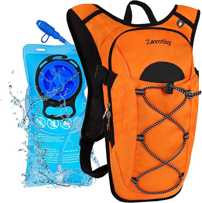 Zavothy Hydration Backpack with 2L Hydration Bladder Water Backpack for Hiking Hydration Pack for Running Cycling Hiking
