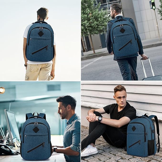 Backpack for Boys Men, School Backpack for Teens Girls, Lightweight Casual High School Bookbag, Daily-use Travel Laptop Backpack with USB Charging Port Fits 15.6 Inch Notebook