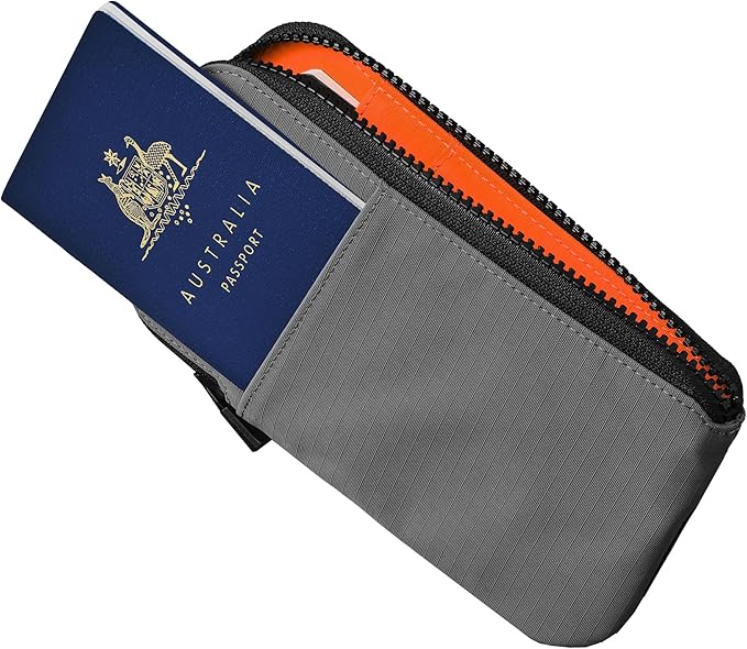 ALPAKA Zip Travel Wallet - Store Your Travel Accessories Efficiently - 3 Internal Pockets For Your Passport and More - 2 Card Slots - Made From Recycled and RFID-Protective Material