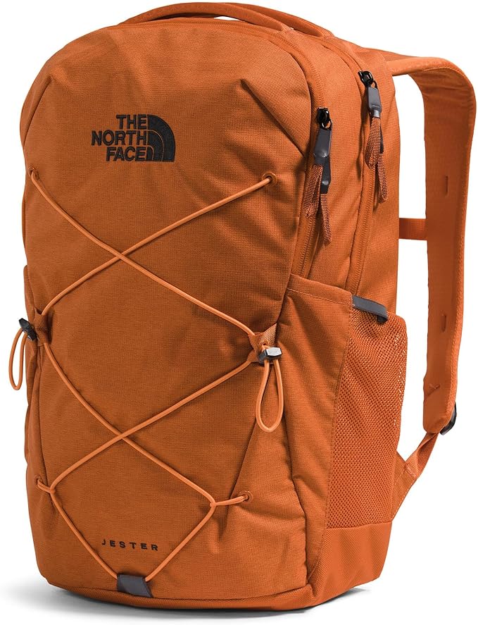 The North Face Jester Everyday Laptop Backpack - PFAS Free, Iron Bronze Dark Heather/Papaya, One Size