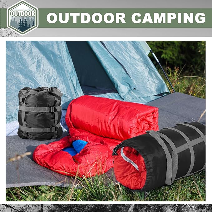 5 Pack Compression Stuff Sack 5 Assorted Size Sleeping Bag Stuff Sack Ultralight Sleeping Bag Cover Space Saving Gear for Travel Outdoor Camping Hiking Backpacking