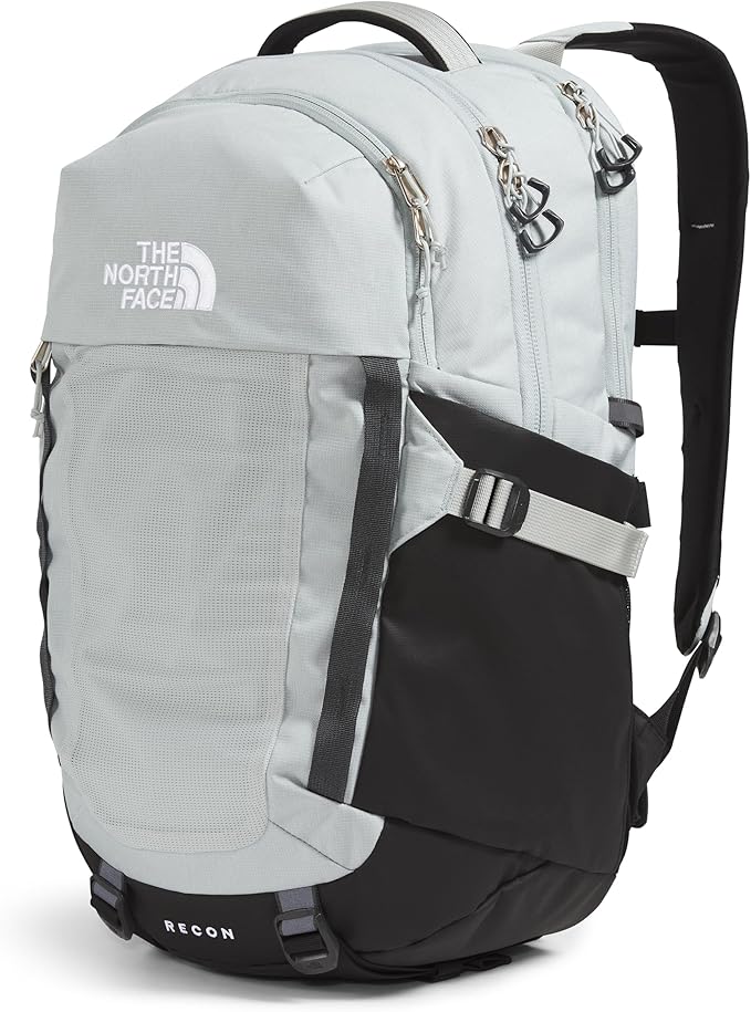 The North Face Recon Everyday Laptop Backpack - PFAS Free, Tin Grey Dark Heather/Asphalt Grey/TNF Black-NPF, One Size