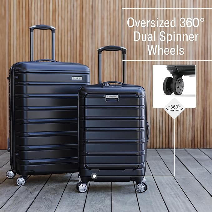Samsonite Omni 2 Carry-On Hardside Luggage with 360° Spinner Wheels - Scratch Resistant Hardshell - TSA, Airline-Approved - Expandable Polycarbonate Shell for Lightweight Travel - Nova Teal