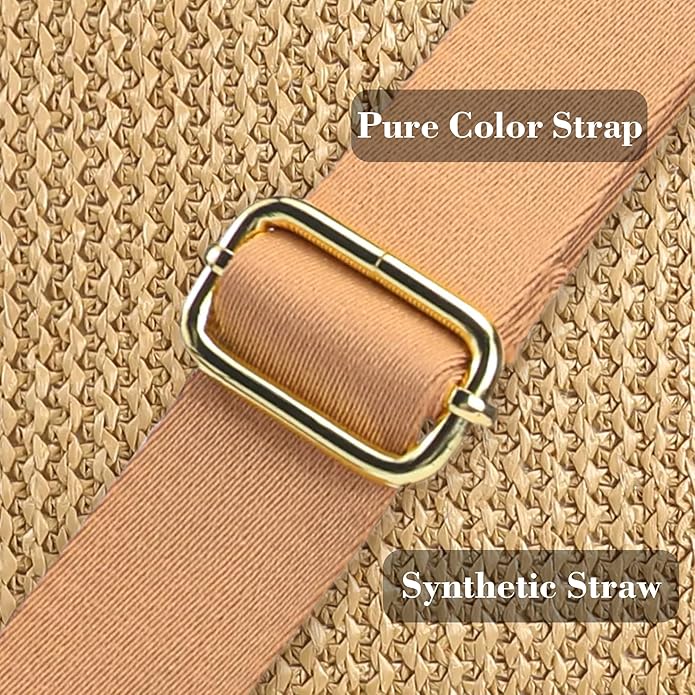 Haytijoe Summer Straw Purse Small Sling Bag RFID Blocking Crossbody Bags for Women Beach Raffia Bags Fanny Packs