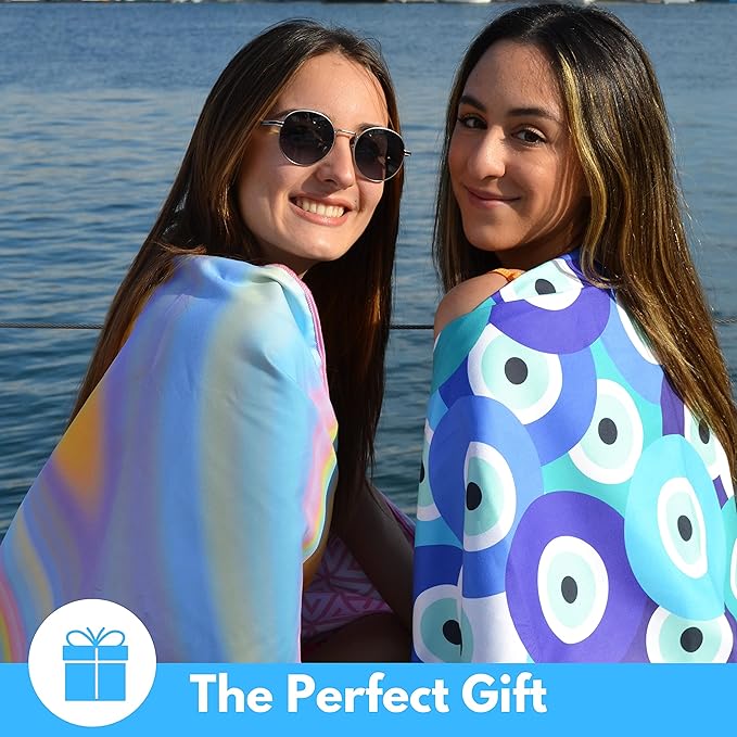 ECCOSOPHY Microfiber Beach Towel - Sand Free Towels are Quick Dry, Light Weight, Super Absorbent - Perfect Pool, Travel, Cruise, Camping Essentials - Oversized Extra Large for Adults 71x35 in