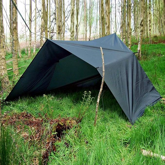 KALINCO Waterproof Camping Tarp Tent Hammock Rain Fly, 10X10FT/10X15FT, Mutifunctional Tent Footprint Lightweight Tarp for Camping, Hiking and Survival Shelter