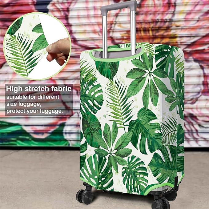 Travel Luggage Cover Suitcase Protector Fits 18-32 Inch Wheel Covers PatternedTravel Related Items Flower Luggage Protector Elastic M