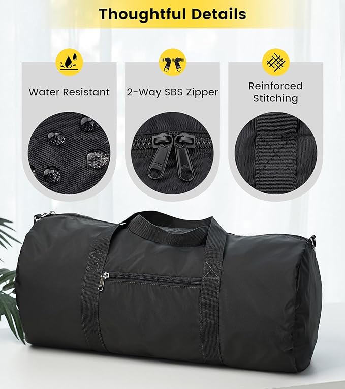Vorspack Duffel Bag 20-24-28 Inches Foldable Gym Bag for Men Women Duffle Bag Lightweight with Inner Pocket for Travel Sports
