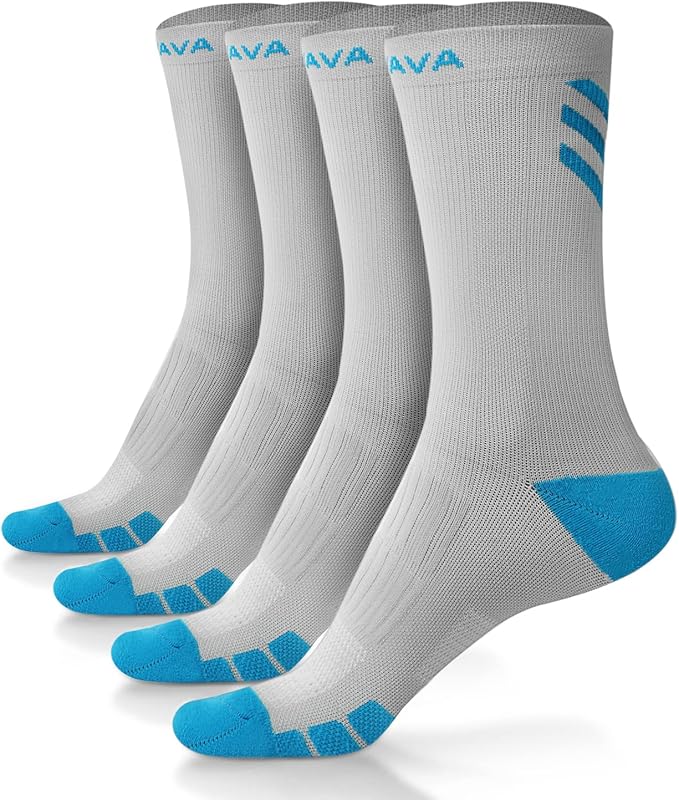 DOVAVA Dri-tech Compression Crew Socks (4/6 Pairs), Comfort Boost Circulation