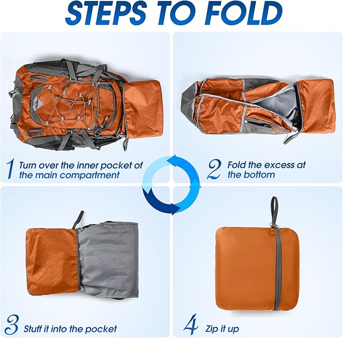 IGOLUMON Hiking Backpack 40L Packable Lightweight Camping Backpack Men Women Waterproof Hiking Daypack Outdoor Travel Daypack