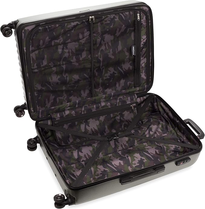 SwissGear 7272 Energie Expandable Hardside Luggage with Spinner Wheels and TSA Lock, Gunmetal, Checked-Large 27-Inch