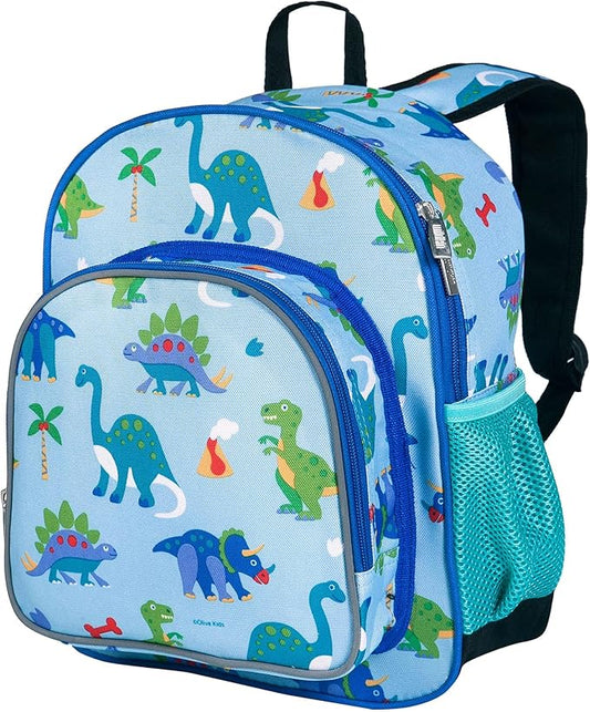 Wildkin 12-inch Kids Backpack – Padded, Adjustable, Ideal for Daycare & Travel - Dinosaur Land