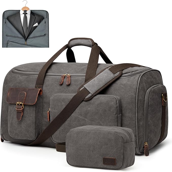 S-ZONE Garment Bags for Travel Convertible Garment Duffle Bags for Travel Suit Carry on Luggage for Men Hanging Suitcase