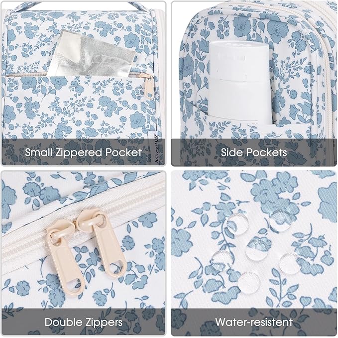 Narwey Hanging Toiletry Bag for Women Travel Makeup Bag Organizer Toiletries Bag for Cosmetics Essentials Accessories