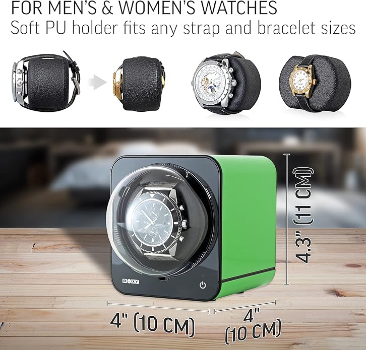 Watch Winder for Automatic Watch with Vertical Rotor Stop (with AC Adapter)