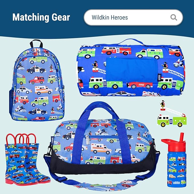Wildkin Kids Insulated Lunch Box – Durable and Reusable for School & Travel - Heroes