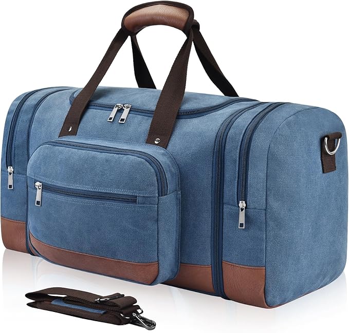Dimayar Expandable Duffle Bag for Men, 50L Large-Capacity Weekender, Water-Resistant Mens Duffle Bags for Traveling, Lightweight & Durable Overnight Carry-On, Versatile Gym and Travel Bag