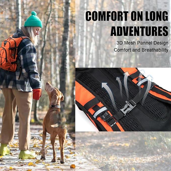 Hydration Backpack Pack with 2L Water Bladder 18L Hiking Backpack Women Men Lightweight Hydropack Insulated Daypack for Biking, Running, Festival