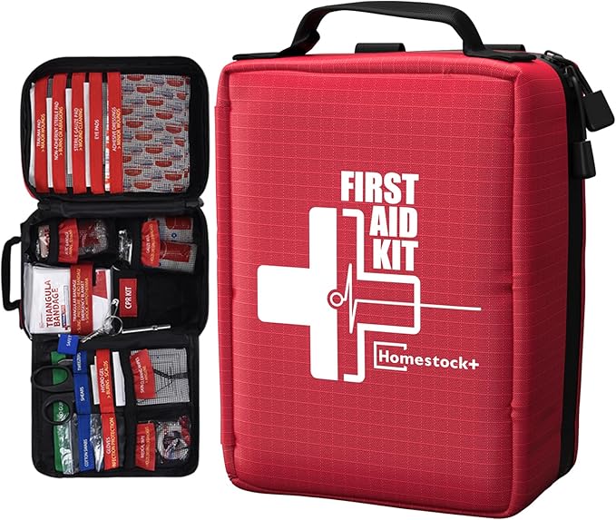 First Aid Kits - Compact First Aid Kit with Labelled Compartments Molle System Premium Emergency Kits for Home, Office, Car, Outdoor, Hiking, Travel, Camping - 216 Piece