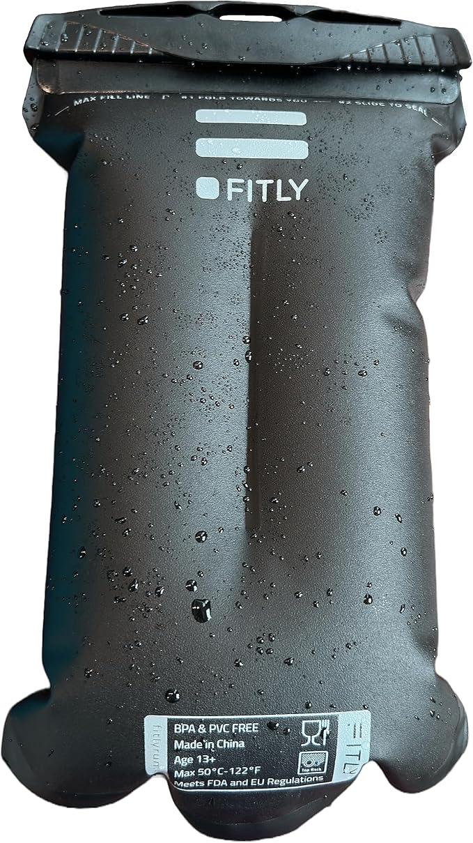 Soft Flask - Shrink As You Drink Soft Water Bottle for Hydration Pack - Folding Water Bottle Ideal for Running, Hiking, Cycling, Climbing & Rigorous Activity