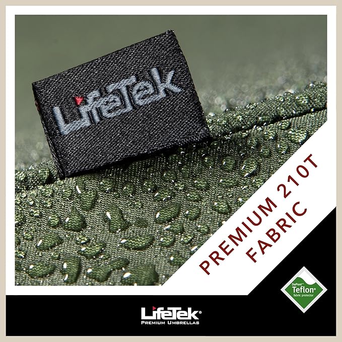 LifeTek Premium Travel Umbrella - Windproof & Compact for Men & Women, Automatic Open Close, Fits in Purse Laptop Bag or Backpack, Strong Frame for Heavy Rain & Sun UV Protection