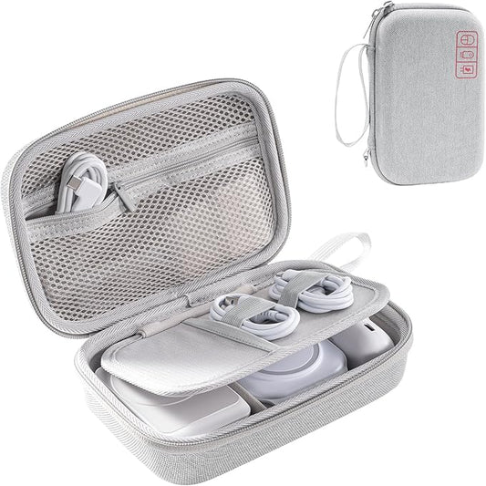 ProCase Hard Travel Electronic Organizer Case for MacBook Power Adapter Chargers Cables Power Bank Apple Magic Mouse Apple Pencil USB Flash Disk SD Card Small Portable Accessories Bag